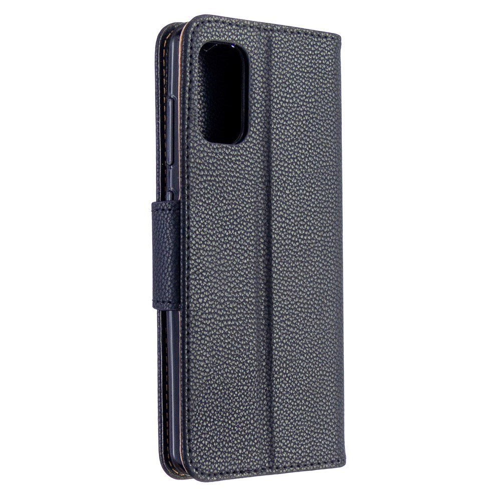 EIDERWOOD - Samsung Galaxy A41 - Kunstlæder Flip Cover m. Kortholder & Ståfunktion - Sort