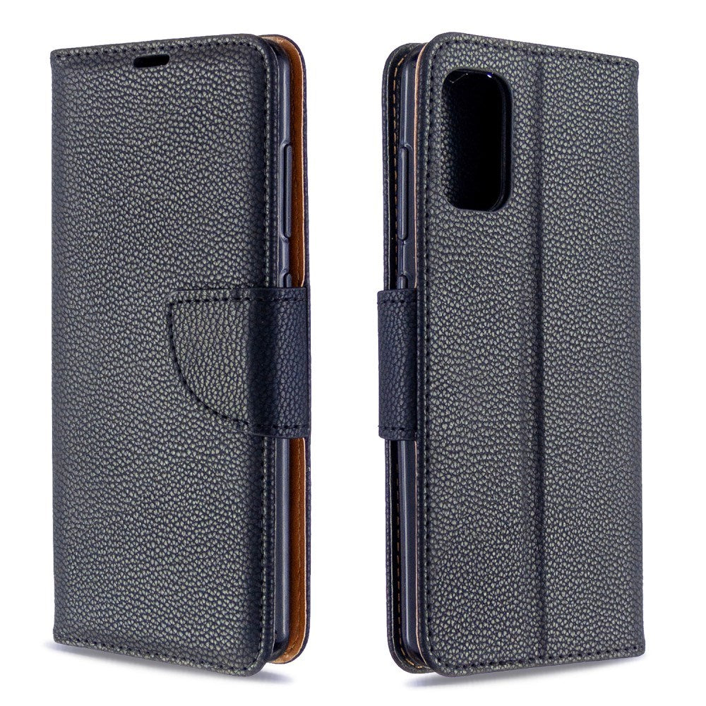 EIDERWOOD - Samsung Galaxy A41 - Kunstlæder Flip Cover m. Kortholder & Ståfunktion - Sort