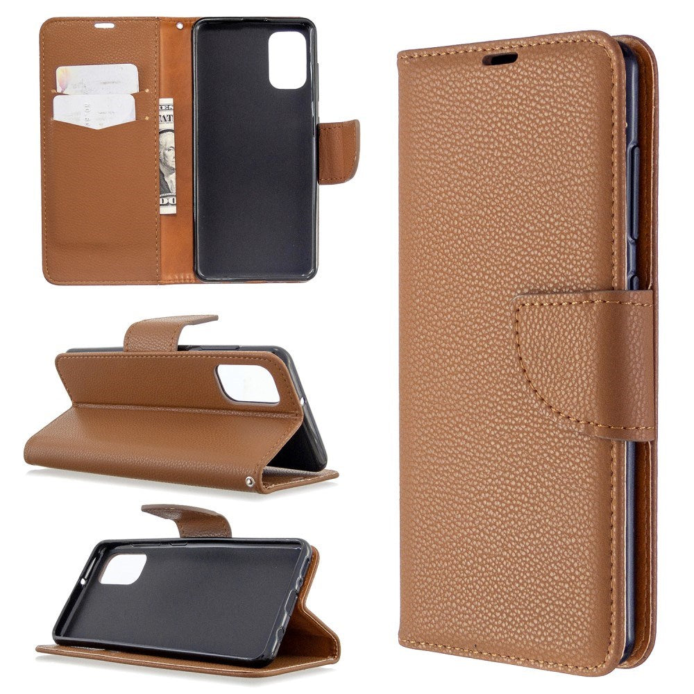 EIDERWOOD - Samsung Galaxy A41 - Kunstlæder Flip Cover m. Kortholder & Ståfunktion - Brun