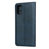 Samsung Galaxy A41 Leather Flip Cover m. Kortholder - Blå