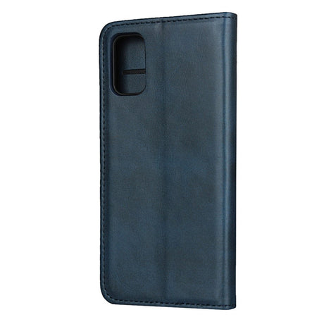 Samsung Galaxy A41 Leather Flip Cover m. Kortholder - Blå