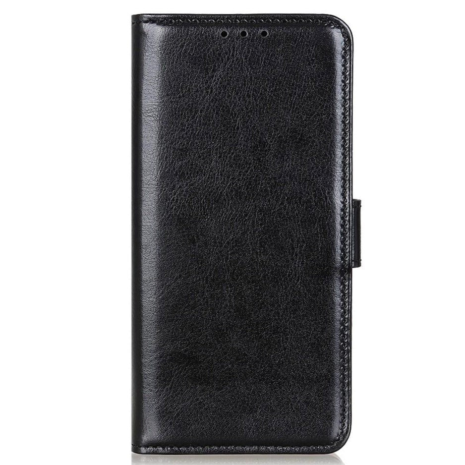 Samsung Galaxy M11 Leather Flip Cover m. Lommebok og stativfunksjon - svart