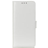 Samsung Galaxy M11 Leather Flip Cover m. Lommebok og stativfunksjon - Hvit