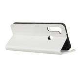 Samsung Galaxy M11 Leather Flip Cover m. Lommebok og stativfunksjon - Hvit