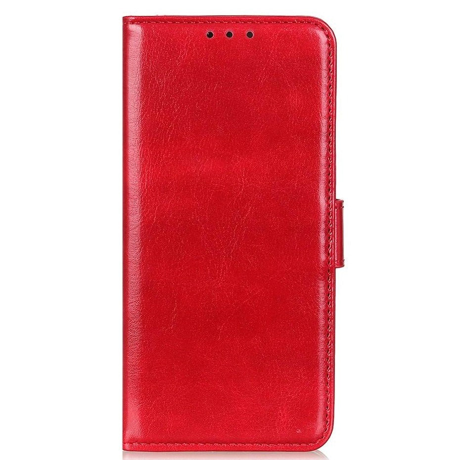 Samsung Galaxy M11 Leather Flip Cover m. Lommebok- og stativfunksjon - rød