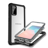 Samsung Galaxy S20 Heavy Duty Case - Håndværker Case - Gennemsigtig / Sort