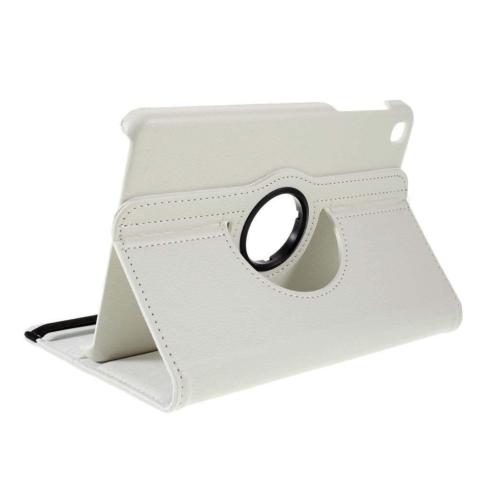 Litchi Samsung Galaxy Tab A 8.4 (2020) Flip-deksel i skinn m. 360 graders stående funksjon - hvit 