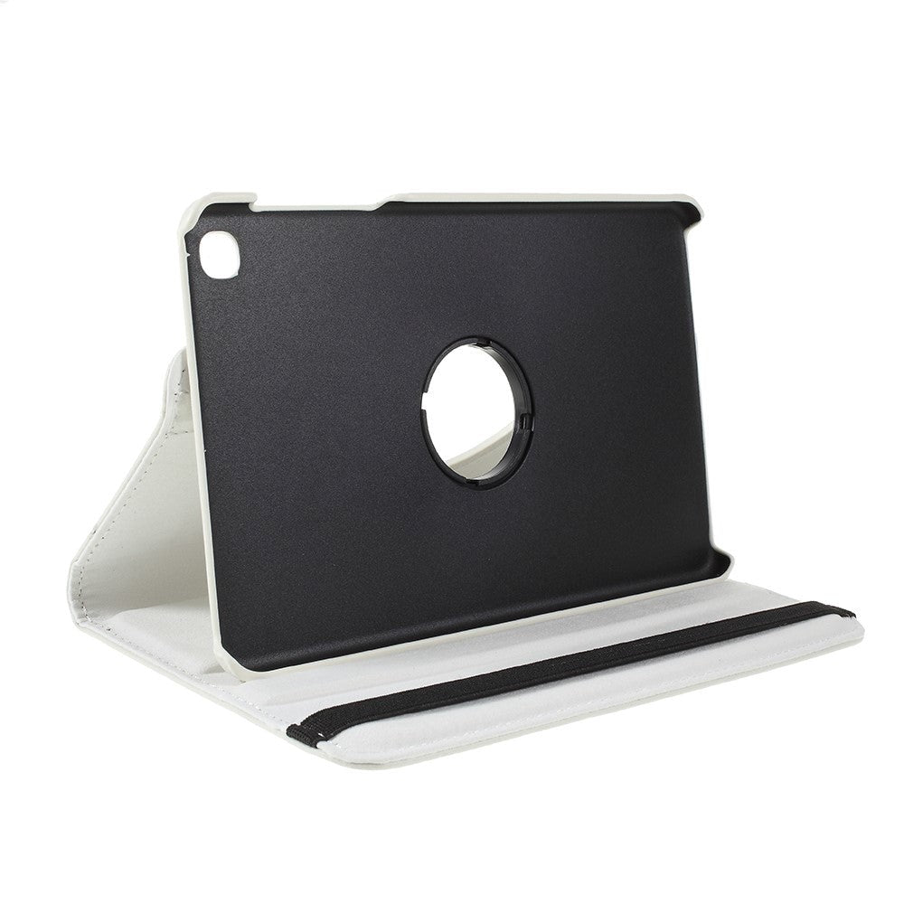 Litchi Samsung Galaxy Tab A 8.4 (2020) Flip-deksel i skinn m. 360 graders stående funksjon - hvit 