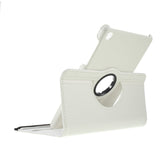 Litchi Samsung Galaxy Tab A 8.4 (2020) Flip-deksel i skinn m. 360 graders stående funksjon - hvit 