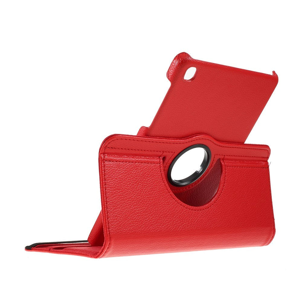 Litchi Samsung Galaxy Tab A 8.4 (2020) Flip-deksel i skinn m. 360 graders stående funksjon - rød
