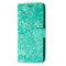 Samsung Galaxy M11 Floral Lace Leather Flip Cover m. Lommebok - Turkis