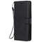 Samsung Galaxy A21s Flip-deksel i lær m. Lommebok og stropp - Svart
