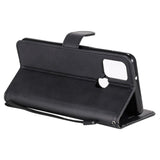 Samsung Galaxy A21s Flip-deksel i lær m. Lommebok og stropp - Svart