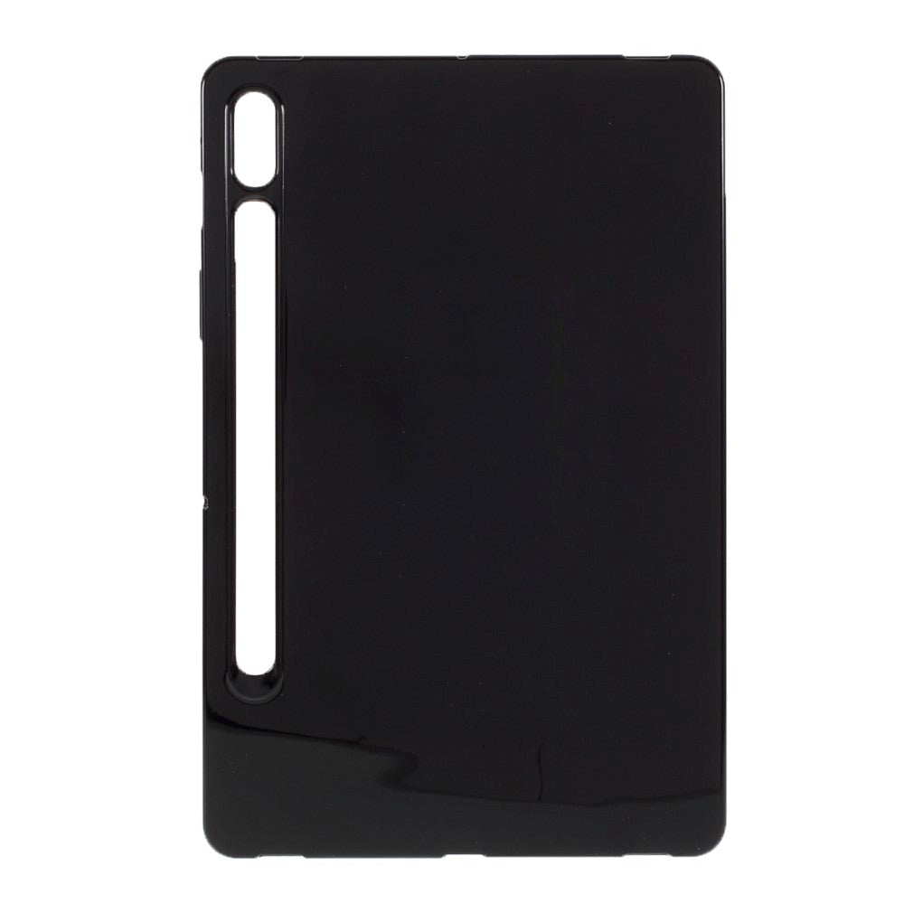 Samsung Galaxy Tab S8 / S7 Fleksibel Plastik Bagside Cover - Sort