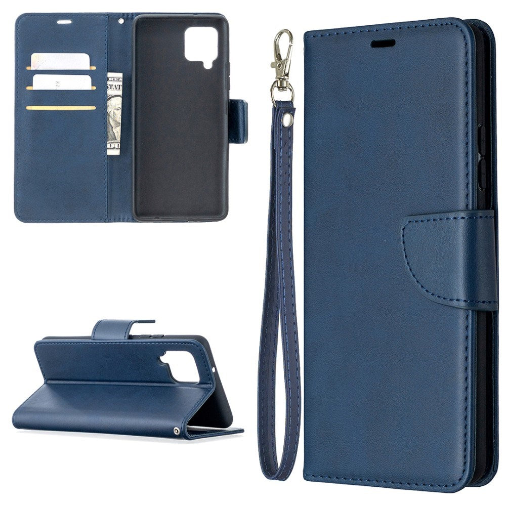 EIDERWOOD - Samsung Galaxy A42 (5G) - Kunstlæder Flip Cover m. Strop - Blå