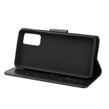 Samsung Galaxy S20 FE / S20 FE (5G) skinndeksel m. Kortholder - Blomster Avtrykk - Svart
