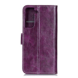 Samsung Galaxy S21 Neutral Leather Flip Cover m. Lommebok - Lilla