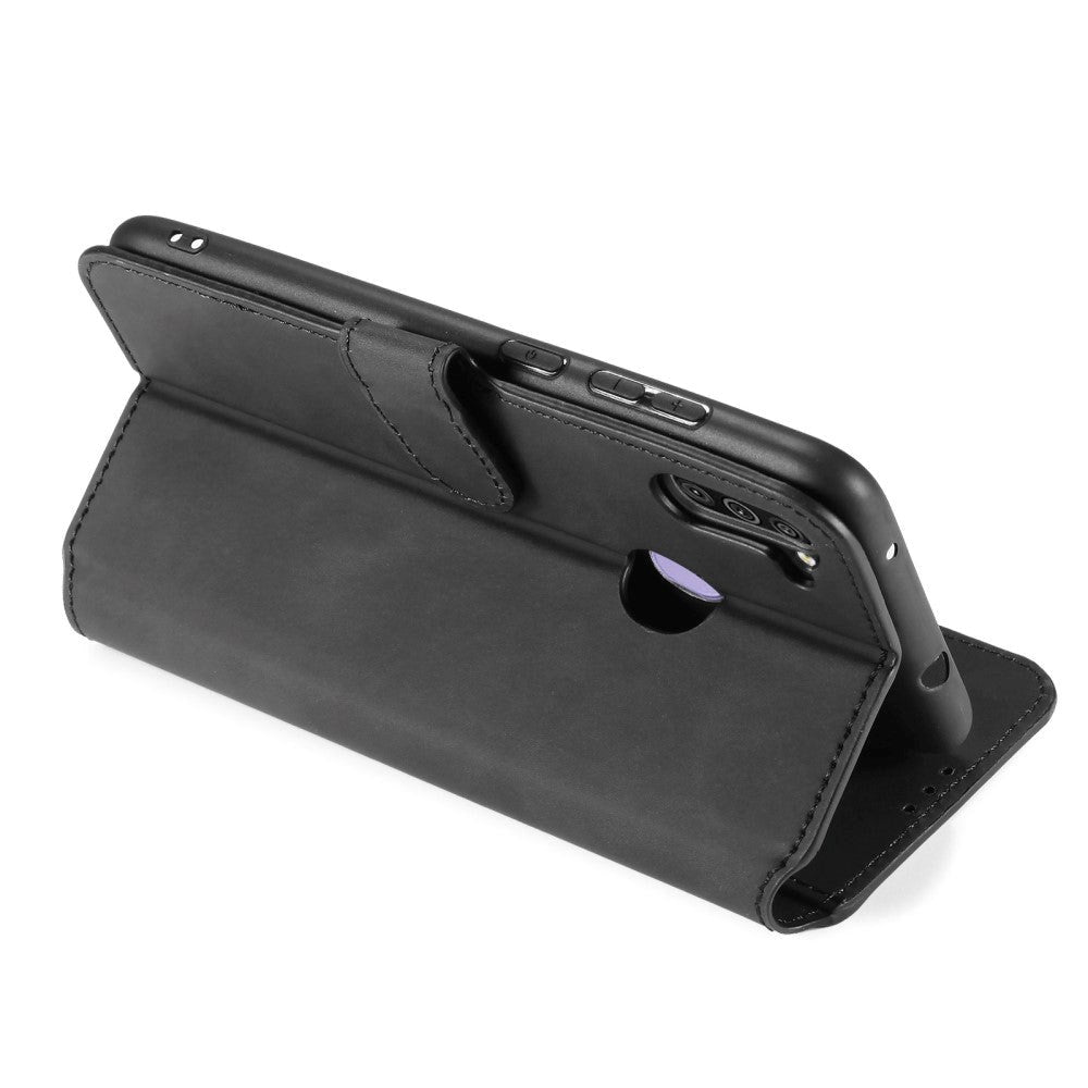 Samsung Galaxy M11 DG.MING Retro skinndeksel m. Kortholder - Sort