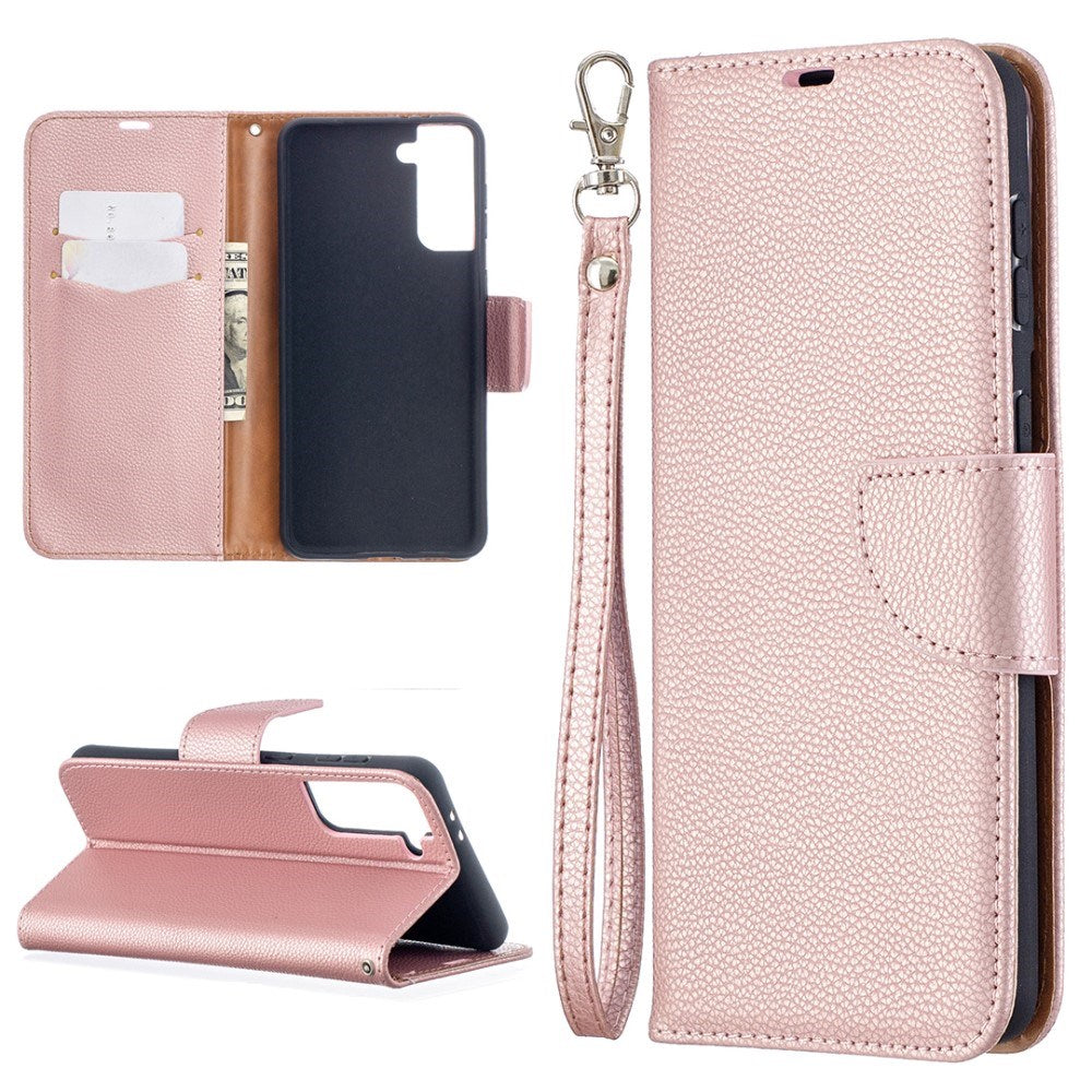 EIDERWOOD - Samsung Galaxy S21+ (Plus) - Kunstlæder Flip Cover m. Kortholder & Ståfunktion - Rose Gold