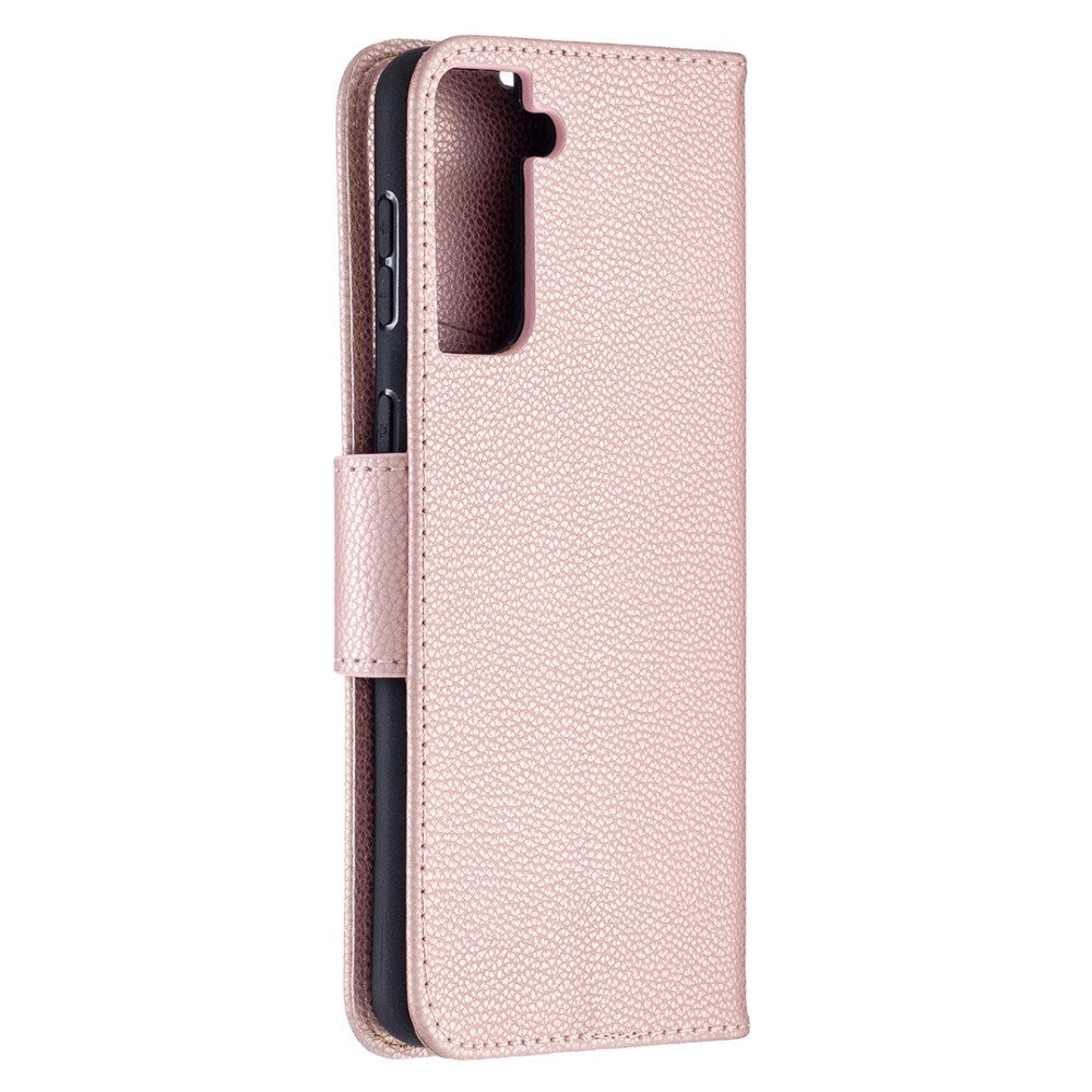 EIDERWOOD - Samsung Galaxy S21+ (Plus) - Kunstlæder Flip Cover m. Kortholder & Ståfunktion - Rose Gold