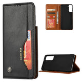 Samsung Galaxy S21+ (Plus) Læder Cover m. Udvendig Kortholder - Sort