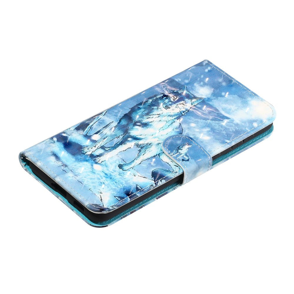 Samsung Galaxy S21+ (Plus) Skinnende Læder Cover m. Pung - Ulv