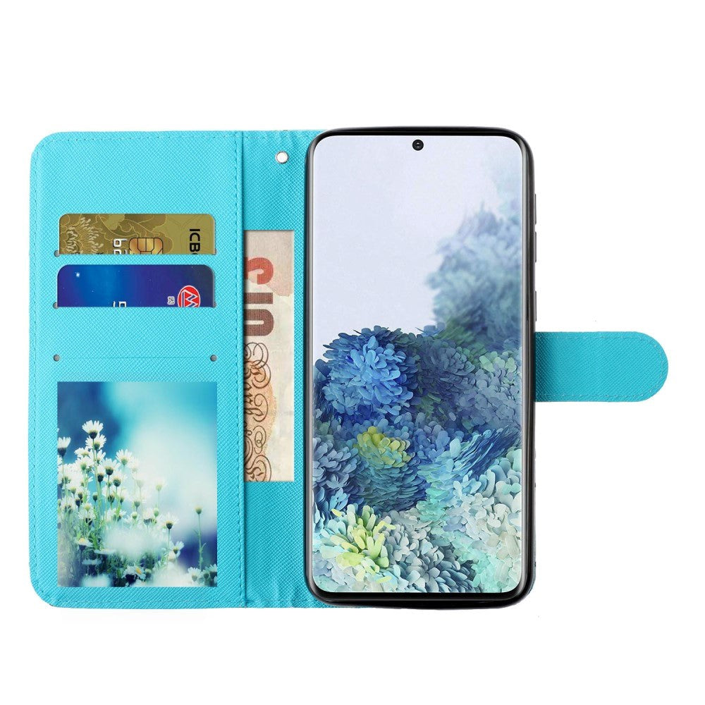 Samsung Galaxy S21+ (Plus) Skinnende Læder Cover m. Pung - Ulv