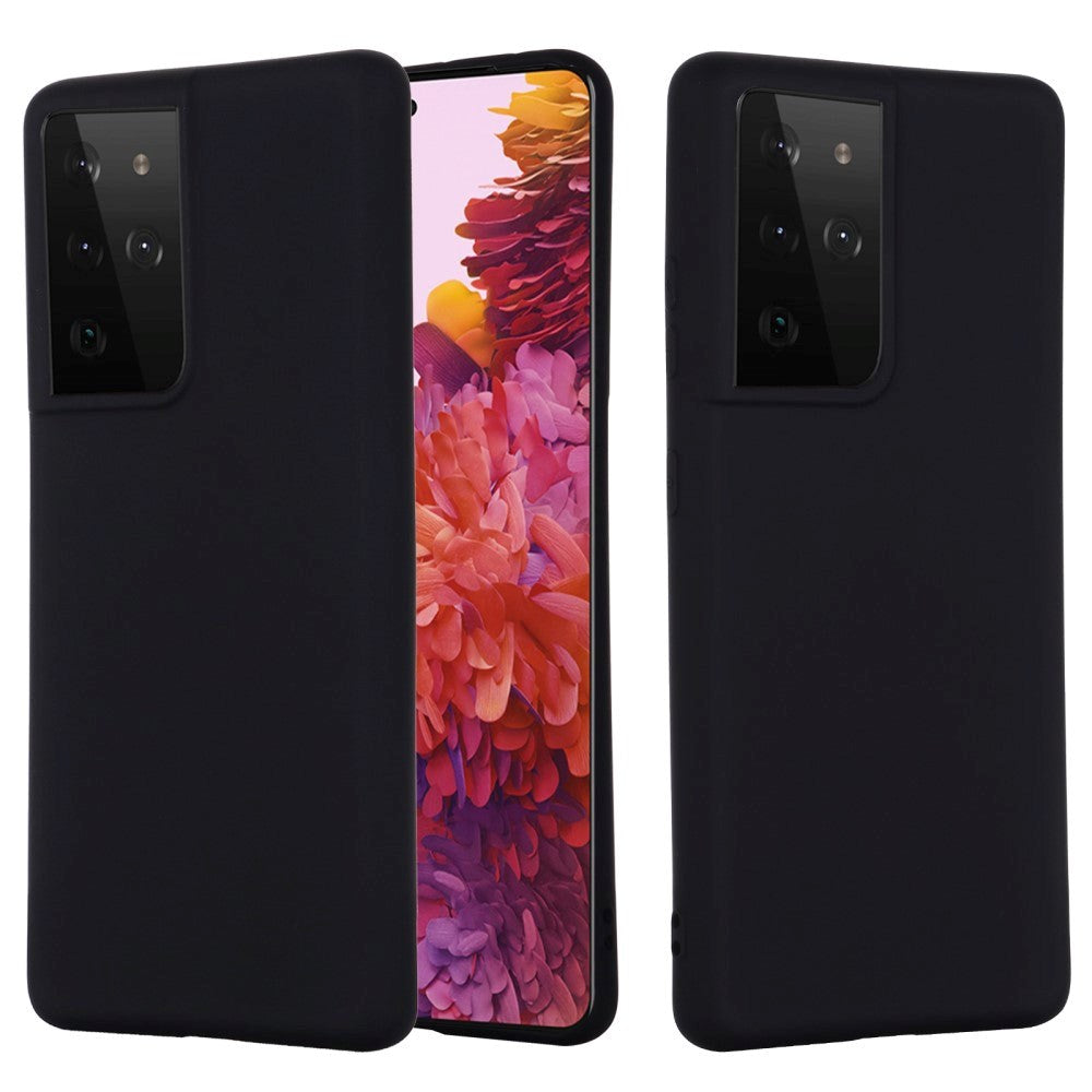 Samsung Galaxy S21 Ultra Liquid Silikondeksel - Svart