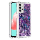 Samsung Galaxy A32 (5G) Støtsikkert glitterplastdeksel - Lilla Dreamcatcher
