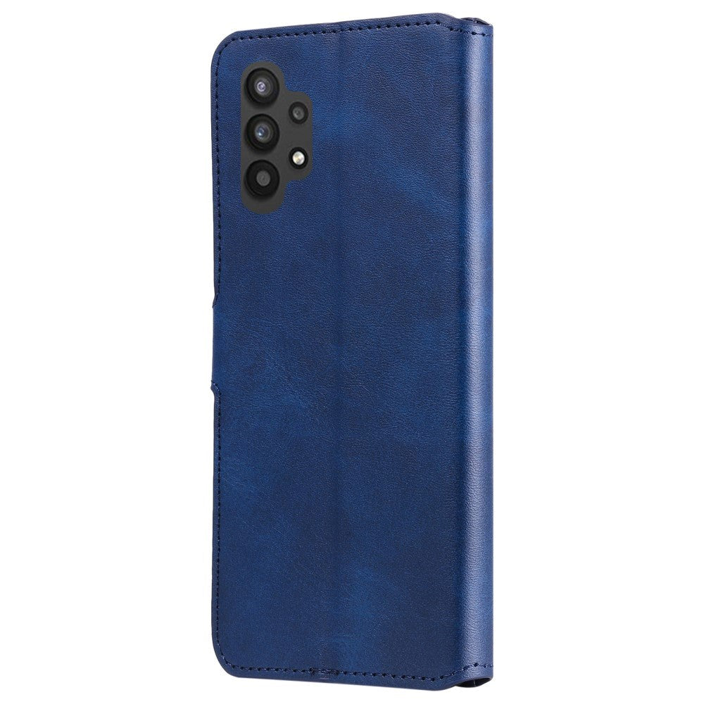 Samsung Galaxy A32 (5G) Flip-deksel i mykt lær m. Lommebok - Blå