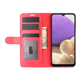 Samsung Galaxy A32 (5G) nøytralt skinndeksel m. Lommebok rød