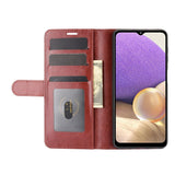 Samsung Galaxy A32 (5G) Flip-deksel i lær m. Lommebok - Brun
