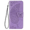 Samsung Galaxy A52s (5G) / A52 (4G / 5G) Leather Flip Cover - Butterflies Imprint - Lavendel