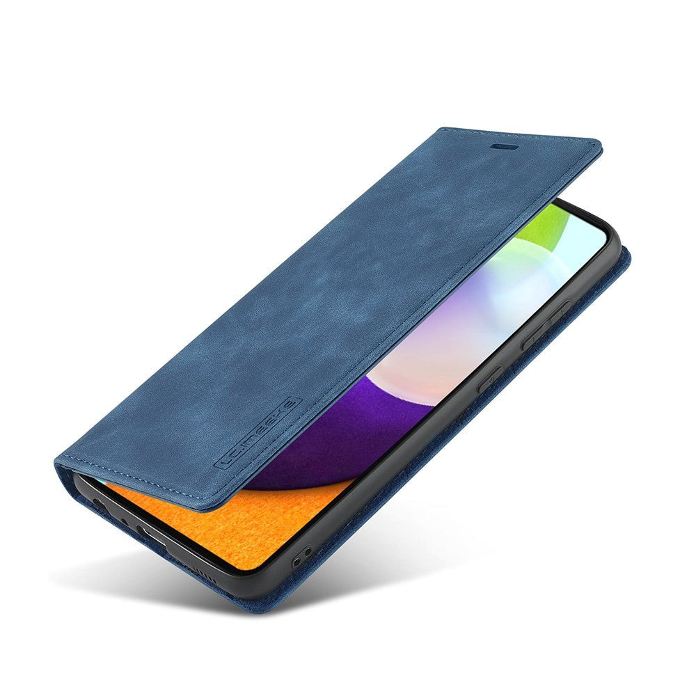 Samsung Galaxy A52s (5G) / A52 (4G / 5G) LC.IMEEKE Skinndeksel Flip m. Lommebok - Mørkeblå