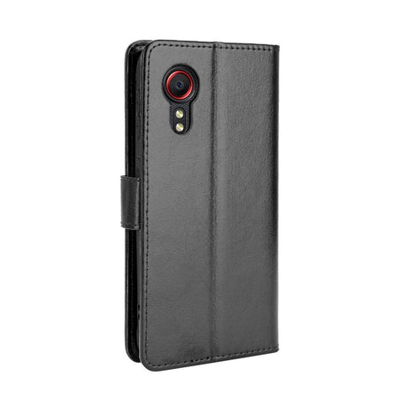 Samsung Galaxy Xcover 5 Neutral Flip Leather Cover m. Lommebok - Svart