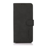 Samsung Galaxy S21 FE (5G) KHAZNEH Retro Leather Flip Cover m. Lommebok - Svart