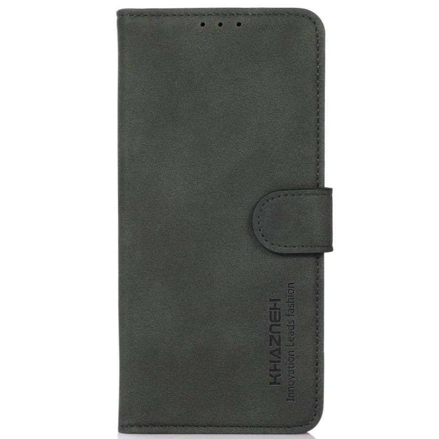 Samsung Galaxy S21 FE (5G) KHAZNEH Retro Leather Flip Cover m. Lommebok - Grønn