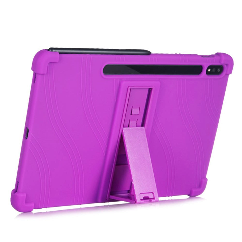 Samsung Galaxy Tab S8 Plus / S7 Plus 12.4" Silikone Cover m. Ståfunktion - Lilla