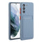 Samsung Galaxy S21 bakdeksel m. Kortholder - Blå
