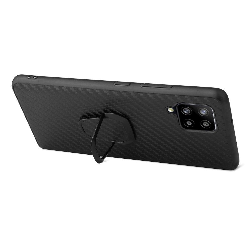 Samsung Galaxy A42 (5G) plastbakdeksel m. Stativ &amp; Ring - Slange
