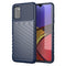 Samsung Galaxy A03s Thunder Series Twill plastbakdeksel - blå