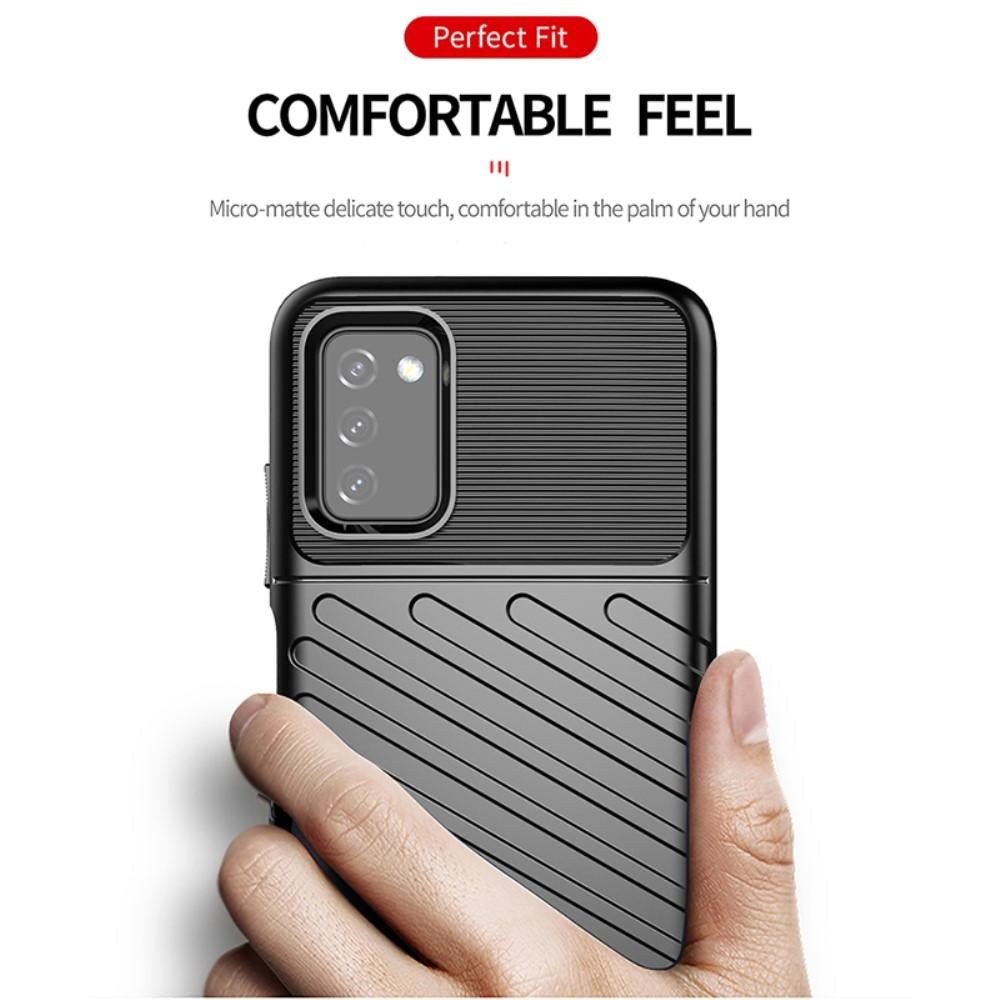 Samsung Galaxy A03s Thunder Series Twill Plastic Bakdeksel - Grønn