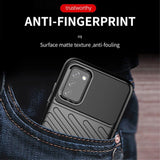 Samsung Galaxy A03s Thunder Series Twill Plastic Bakdeksel - Grønn