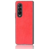 Samsung Galaxy Z Fold3 (5G) Neutralt Cover m. Læder Bagside - Rød