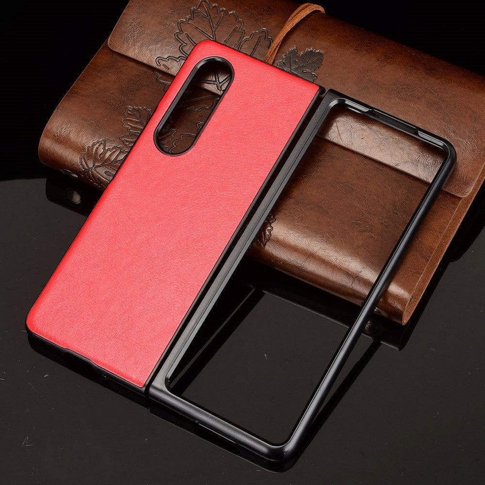 Samsung Galaxy Z Fold3 (5G) Neutralt Cover m. Læder Bagside - Rød