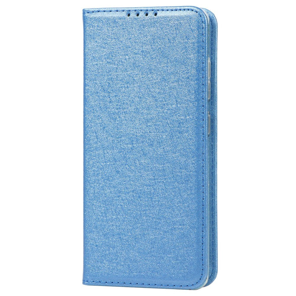 Samsung Galaxy A52 (4G / 5G) / A52s (5G) Leather Flip Cover - Silk Texture m. Lommebok - Blå
