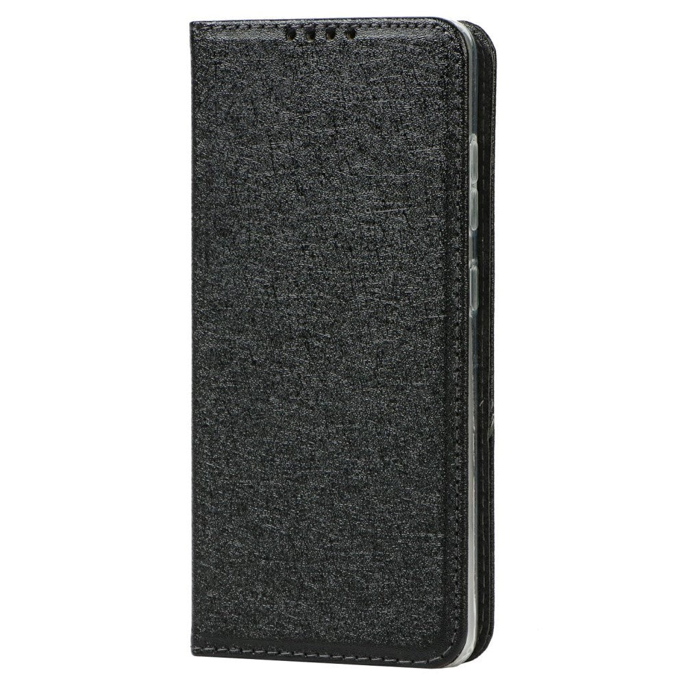 Samsung Galaxy A52 (4G / 5G) / A52s (5G) Leather Flip Cover - Silk Texture m. Lommebok - Svart