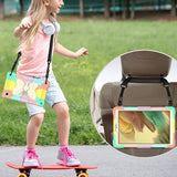 Samsung Galaxy Tab A7 Lite Butterfly Kickstand Kids Case - Grå / Rainbow V2