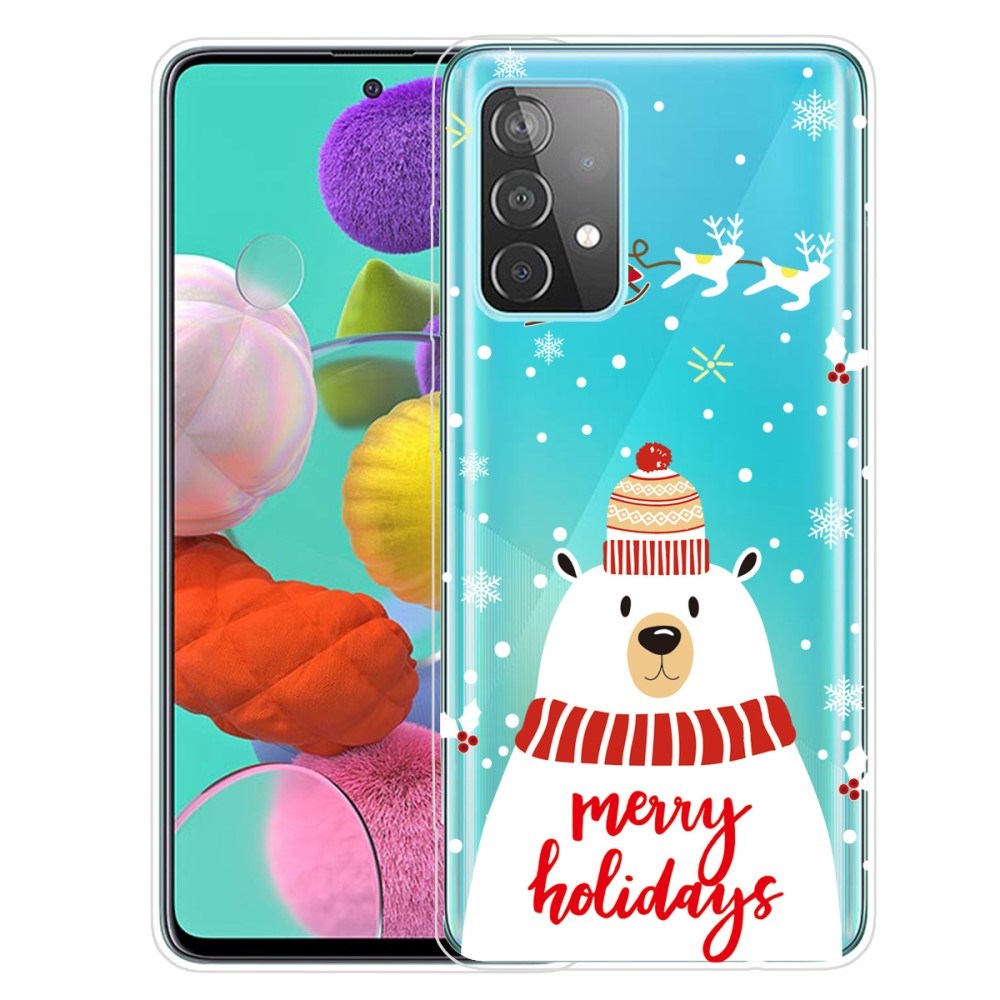 Samsung Galaxy A72 5G / 4G TPU plast juledeksel - God jul - Isbjørn