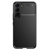 Samsung Galaxy S22 Carbon Fiber fleksibelt plastdeksel - svart